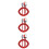 3Pcs Type C to 2 Headphone Cable Red High Grade Material with Charging 7