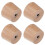 12Pcs Light Brown Wooden Pot Lid Knobs Replacement Handles Easy Grip 10