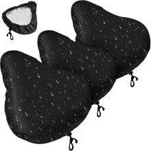 3 Pcs Waterproof Bike Seat Cover UV and Dust Resistant Saddle Protector with Adjustable Drawstring for Mountain Cycling