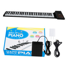 Portable Roll Up Piano 61 Key Electronic Keyboard with Realistic Touch and Authentic Piano Sound