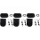 3Sets DIY Shoulder Bag Accessories Black PU Backpack Making Supplies 4