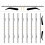Raindrops  2 Pcs Brow Pencil Mapping Tool Eyebrow Positioning Ruler 2