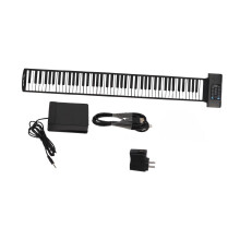88 Key Roll Up Piano with Rechargeable Folding Design, USB MIDI Output and Sustain Pedal Support