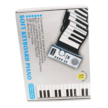 Roll Up Piano Foldable Silicone Keyboard with Speaker and MIDI Output for Home and Travel