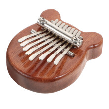 Thumb Piano Mini Kalimba for Beginners Brown Wooden Pretuned Sound Gift