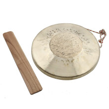 Chinese Gong 21CM Hand Hammered B20 Bronze Gong with Mallet and Hanging Cord for Rich Resonant Sound