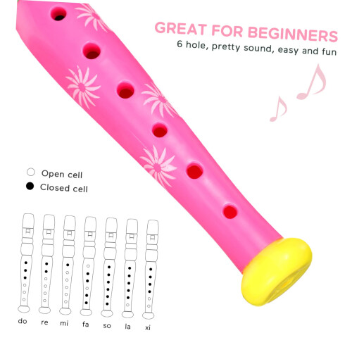 4pcs Plastic Recorder for Beginners Easy Learning Flute Set Clear Pleasant Tone for Classroom Use 2