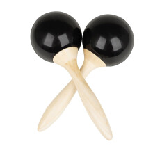 Black Wooden Maracas for Adults 2 Pcs, Clear Rhythmic Sound, Ergonomic Handle, 9.5in Percussion Instrument