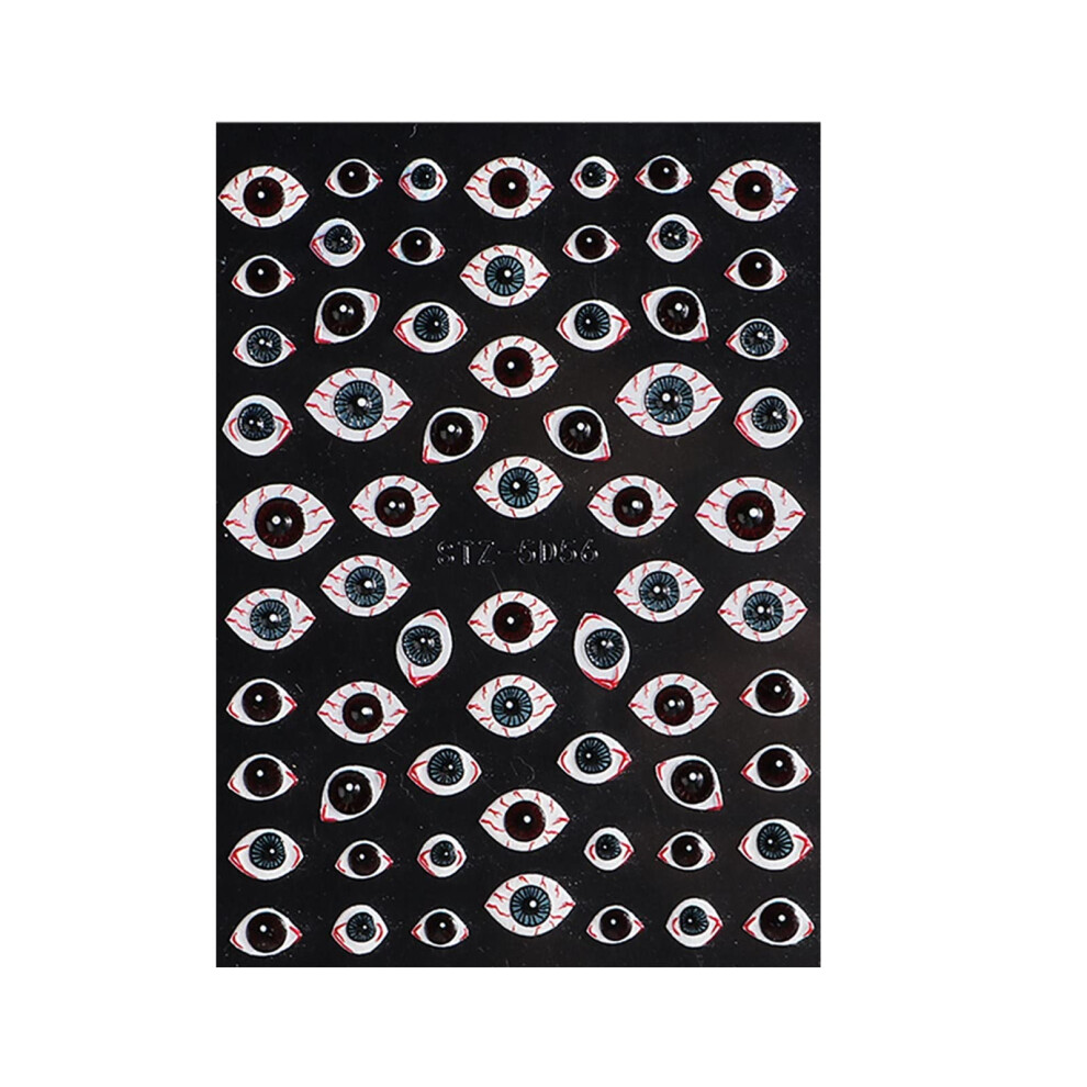 Halloween Nail Stickers 3D Self Adhesive Bloody Horror Nail Art Decals for Acrylic DIY Decorations