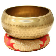 Handmade Nepal Tibetan Singing Bowl Set with Mallet for Yoga and Meditation, Clear Harmonic Tone