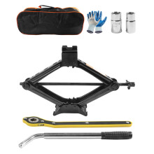 2 Ton Car Scissor Jack Kit with Ergonomic Grip Wrench for SUV Tire Change and