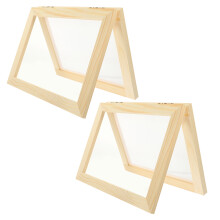 6Pcs DIY Wooden Paper Making Screens Khaki Paper Craft Frames
