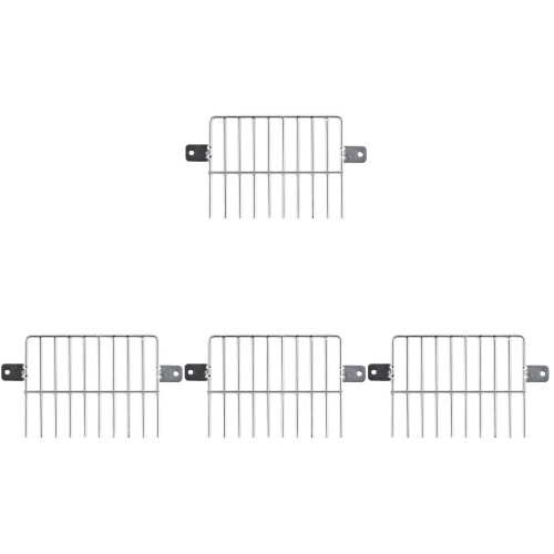 4Ensembles Grilles Anti-Bouchage Argent Pour Balcon Sol En Acier 1