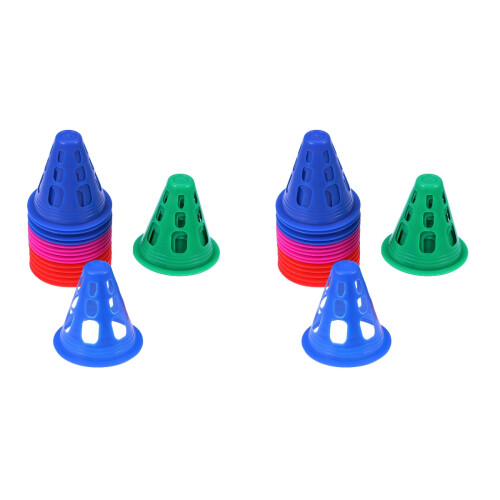 50Pièces Cônes D'exercice Colorés Matériau Résistant 1