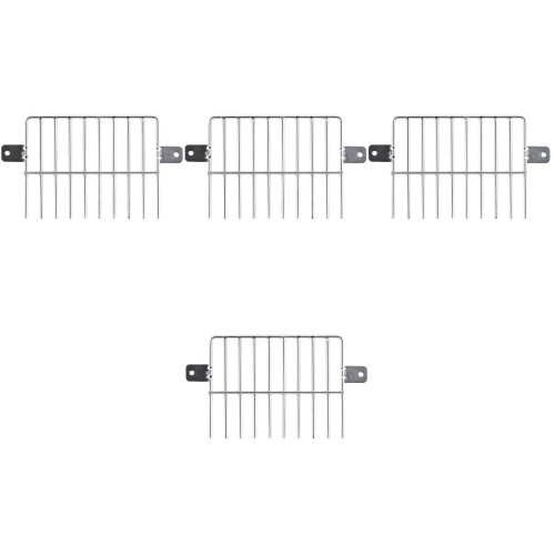 4Ensembles Grilles Anti-Bouchage Argent Pour Balcon Sol En Acier 2