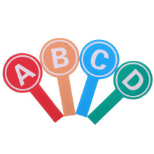 16Pièces Paddles Abcd En Mousse Réutilisable Pour Vote Et Score