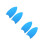 4Pièces Silicone Bleu Repose Fer Résistant Chaleur Usage Maison 6