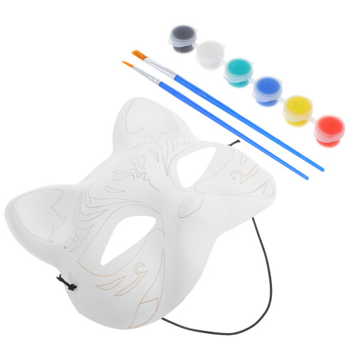 3Ensembles Masques Blancs Chat Pour Cosplay Création DIY 1