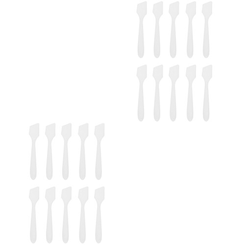 200Pièces Spatule Crème Blanche Durable Compact 2
