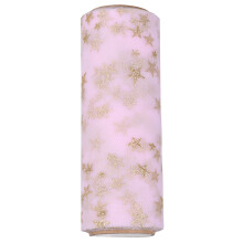 3Pcs Pink Wedding Gauze Rolls Black Yarn DIY Tulle for Gift Wrapping