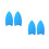4Pièces Silicone Bleu Repose Fer Résistant Chaleur Usage Maison 8