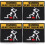 4Pièces Patches Brodées Avertissement Polyvalentes Multicouleurs 5