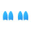 4Pièces Silicone Bleu Repose Fer Résistant Chaleur Usage Maison 4