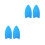 4Pièces Silicone Bleu Repose Fer Résistant Chaleur Usage Maison 5