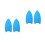 4Pièces Silicone Bleu Repose Fer Résistant Chaleur Usage Maison 10