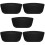 5Pièces De Bain Noir PU, Support Ergonomique Pour 9