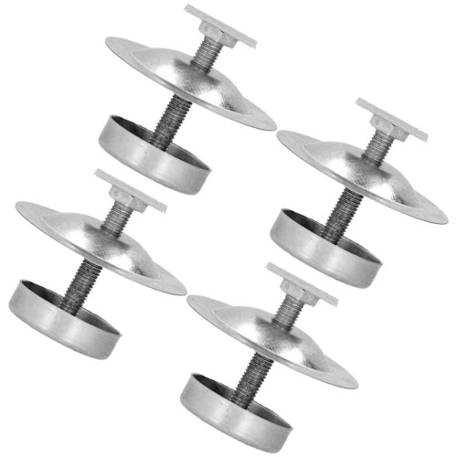 16Pièces Bases Pieds De Ruche En Acier Support Durable Argenté 1