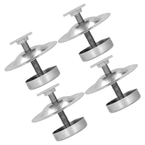 16Pièces Bases Pieds De Ruche En Acier Support Durable Argenté 2