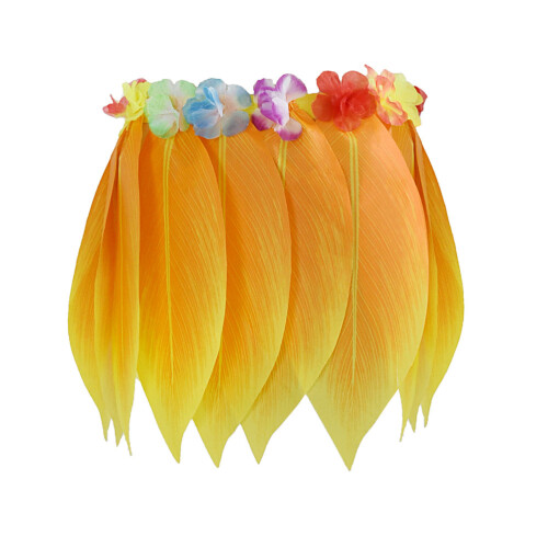 2Pièces Jupe Danse Hawaïenne Orange Pour Fête