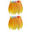 2Pièces Jupe Danse Hawaïenne Orange Pour Fête 5