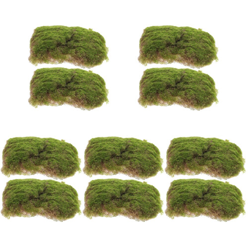 10Pièces Pelouse Verte Plastique Décor Décoratif Stable 2