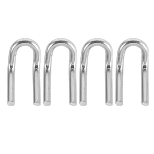 8Pièces Crochets Inox En U Pour Modification Échappement Argentés 1