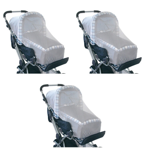 3Pièces Filet Bébé Poussette Protection Complète Confortable 1