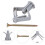 200Pièces Accessoires Fixation Murale Gris Chevilles Stables 7