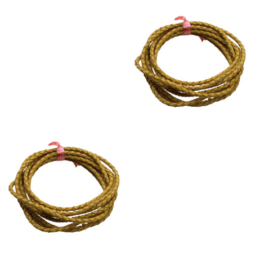 2Pièces DIY Bracelet Cuir Vintage Marron Pour 2