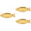 3Pièces Plats Dorés En Forme De Poisson Résistants Micro-Ondes 5