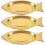 3Pièces Plats Dorés En Forme De Poisson Résistants Micro-Ondes 7