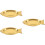 3Pièces Plats Dorés En Forme De Poisson Résistants Micro-Ondes 6