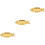 3Pièces Plats Dorés En Forme De Poisson Résistants Micro-Ondes 4