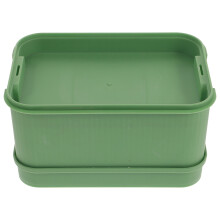 2Pcs Green Plastic Large Planter Pot Sprouting Tray for Garden Use