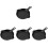 4Pcs Black Ceramic Baking Bowls Handle Baking Dish for Kitchen 4