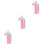 3Pièces Bouteille Urinal Rose Portable 5
