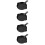 4Pcs Black Ceramic Baking Bowls Handle Baking Dish for Kitchen 8