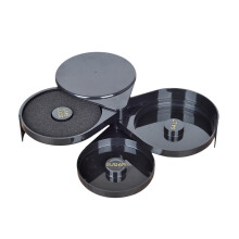2Pcs Black Cocktail Seasoning Box with Salt Lime Sugar Trays