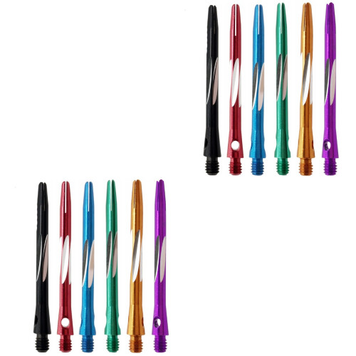 12Pièces Fléchettes Aluminium Allongées Poids Équilibré Pro 2
