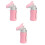 3Pièces Bouteille Urinal Rose Portable 3